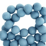 Acrylic beads 8mm round Matt Glacier blue